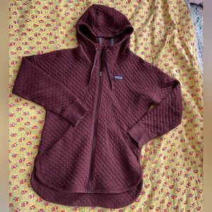 😍 Patagonia Quilted Hoodie - Maroon Womens Medium